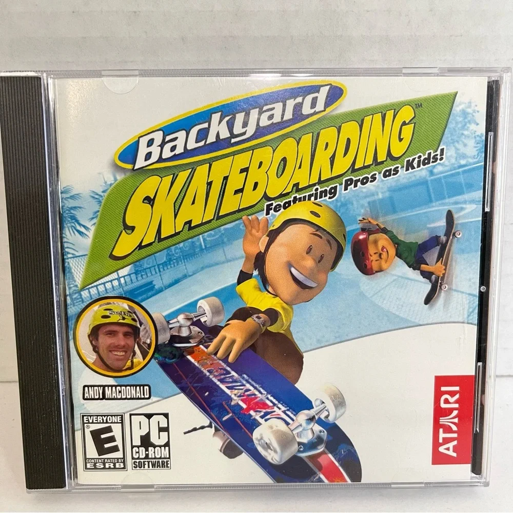Atari Backyard Skateboarding Pros as Kids Andy McDonald PC CD-ROM Game Y2K VTG